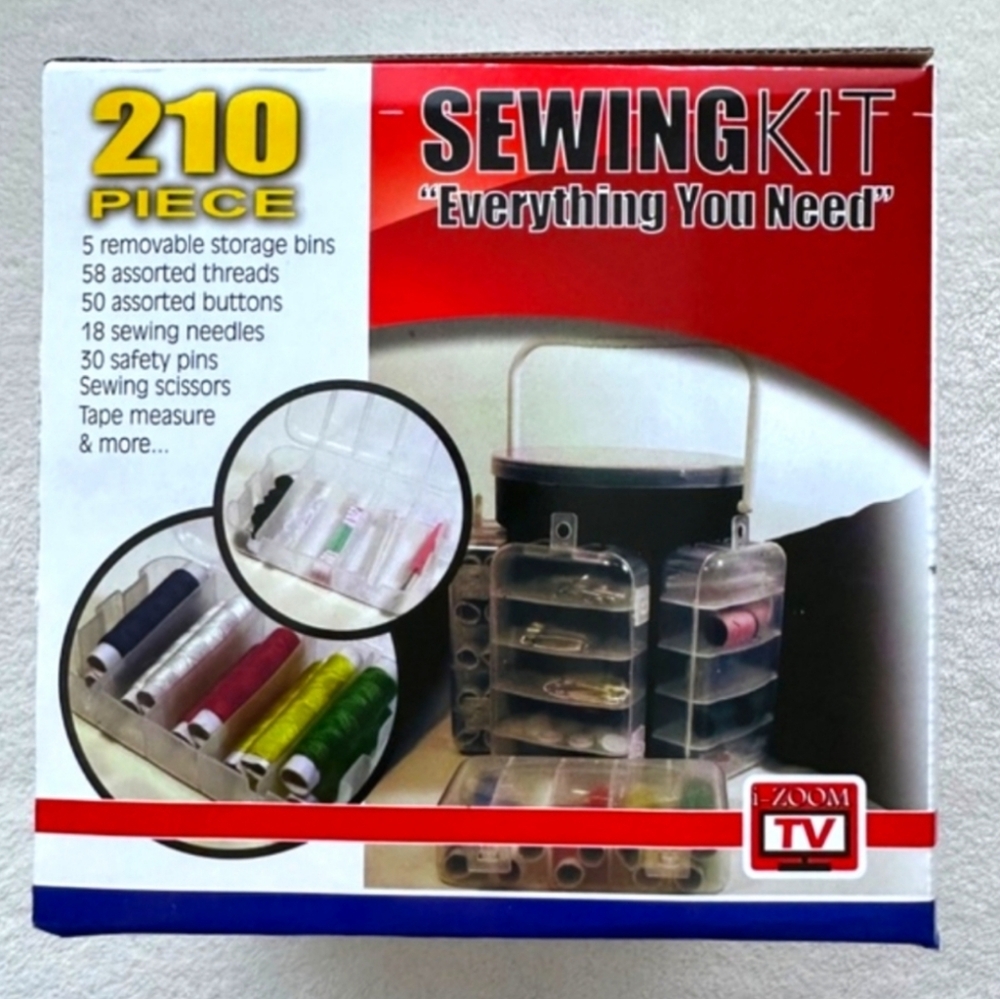 210 Piece Sewing Kit with Storage Gift - Picture 14 of 15